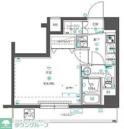 東京メトロ半蔵門線 押上駅 徒歩5分の賃貸マンション 6階1Kの間取り