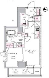 東武伊勢崎線 曳舟駅 徒歩6分の賃貸マンション 7階1LDKの間取り