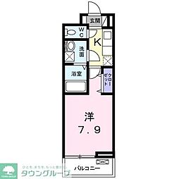 東武亀戸線 小村井駅 徒歩7分の賃貸アパート 3階1Kの間取り