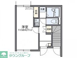 レオネクストメイプル 1階1Kの間取り
