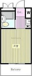 エルミ堀切 ワンルームの間取図画像
