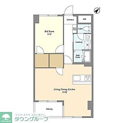 ウィルテラス船堀 1LDKの間取図画像