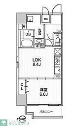 ROOTs Kikukawa 1LDKの間取図画像