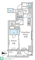 ParkAxis錦糸町WEST 1DKの間取図画像
