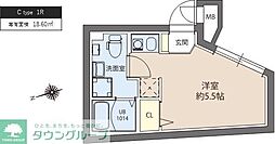 レピュア綾瀬レジデンス 1Kの間取図画像