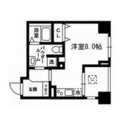 レジディア東日本橋 ワンルームの間取図画像
