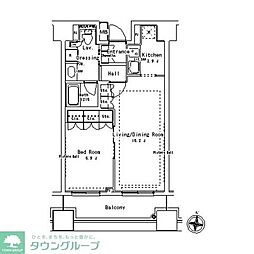 パークアクシス御茶ノ水ステージ 1LDKの間取図画像