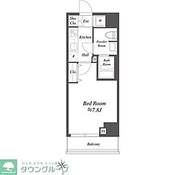 ジェノヴィア木場スカイガーデン 1Kの間取図画像