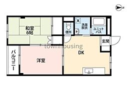 パインニードル 2DKの間取図画像