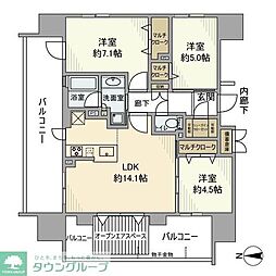 ヴェレーナ木場公園 3LDKの間取図画像