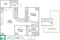 LUMIECASAKUSA 2LDKの間取図画像