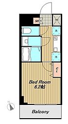 ミュプレ浦安 1Kの間取図画像