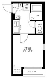 メゾンドソレイユ大島 1Kの間取図画像
