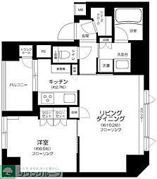 ベリスタ日本橋小伝馬町 1LDKの間取図画像