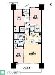 シティテラス新小岩 3SLDKの間取図画像