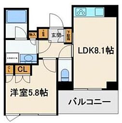 ボワエトワール立石 1DKの間取図画像