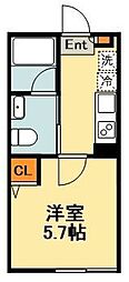 メゾン・ド・エラワン 1Kの間取図画像