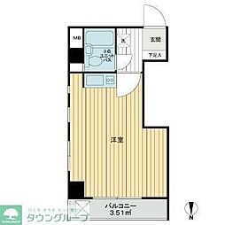 ハイツ錦糸町 ワンルームの間取図画像