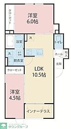 江戸川区松島3丁目マンション 2LDKの間取図画像