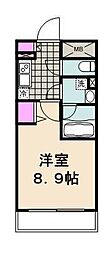 レガリス門前仲町パークサイド 1Kの間取図画像