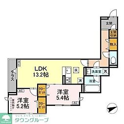 D-STELLA 2LDKの間取図画像