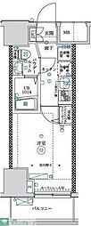 フェルクルールプレスト青戸 1Kの間取図画像