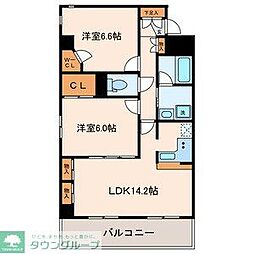 カーサ・ドルチェ 2LDKの間取図画像