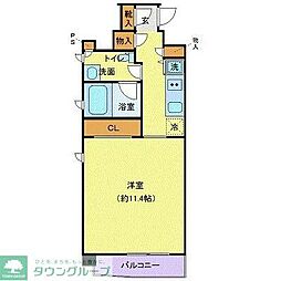 ニューシティアパートメンツ亀戸 1Kの間取図画像