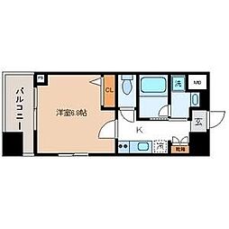グレイスコート亀戸 1Kの間取図画像