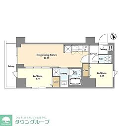 墨田区八広1丁目マンション 2LDKの間取図画像