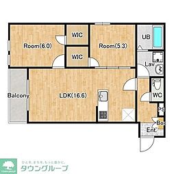 ディーシーアネックス 2LDKの間取図画像