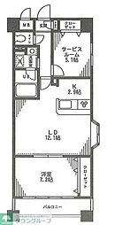 フェリーチェ 1SLDKの間取図画像
