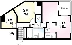 PRISMCOURT平井 2LDKの間取図画像