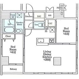 suavepalais 2LDKの間取図画像
