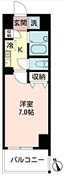 本八幡MAIRIE 1Kの間取図画像