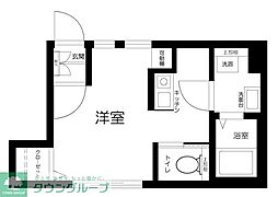ピオーネ新小岩 ワンルームの間取図画像