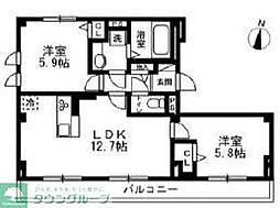 ディーズプラス西大島 2LDKの間取図画像