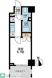 CASSIA押上 1Kの間取図画像