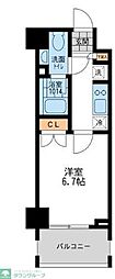 CASSIA押上 1Kの間取図画像