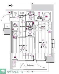 GALAPRECIOUS新小岩 2Kの間取図画像