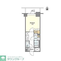 LIGHTTERRACE錦糸町 ワンルームの間取図画像