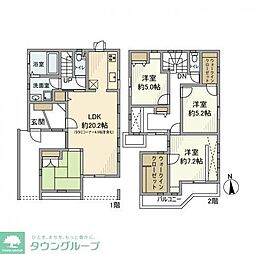新川戸建 3LDKの間取り