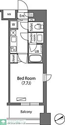 エミリブ練馬 14階1Kの間取り