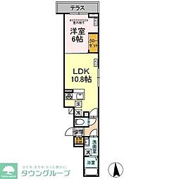 Asset-Court花小金井南町 1階1LDKの間取り
