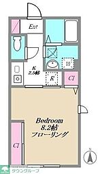 トレーヴォ 1階1Kの間取り