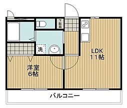 アルカディア吉祥寺 1階1LDKの間取り