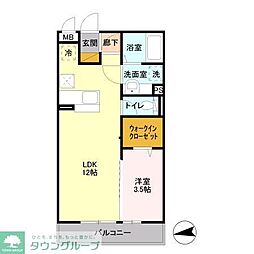 花水木　I 1階1LDKの間取り