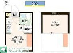 Avenir上石神井 2階ワンルームの間取り