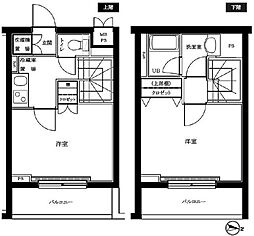 ルーブル高円寺参番館 1階2Kの間取り