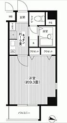 アザレ・ドール 5階1Kの間取り